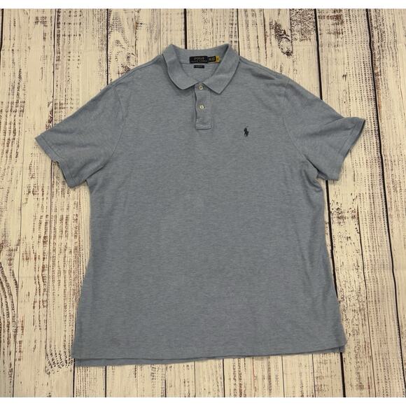 Ralph Lauren Other - Polo Ralph Lauren Shirt XXL Blue Classic Fit Cotton Polo Pony Logo Mens 2XL EUC